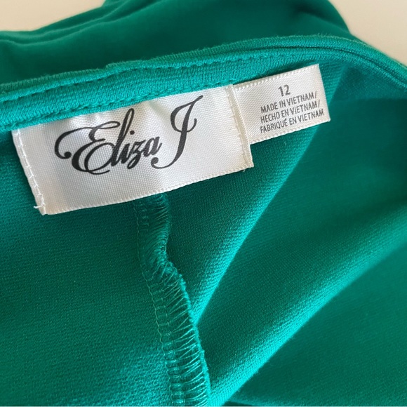 Eliza J Green Long Sleeve Shift Casual Dress - Picture 11 of 12